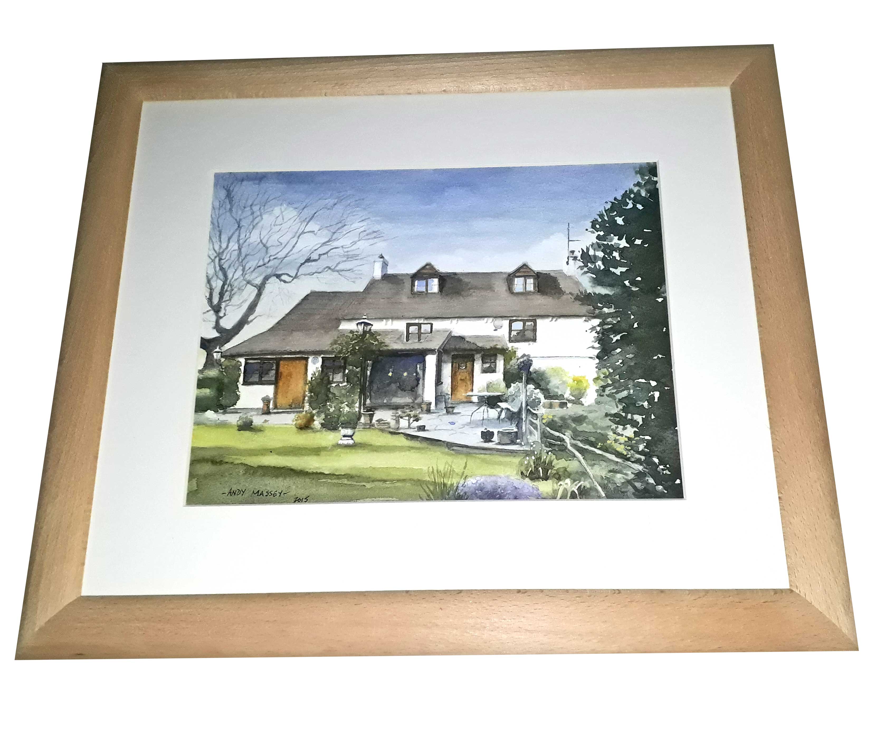 Framed watercolour